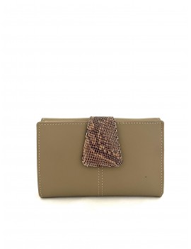 Cartera de piel mujer camel...