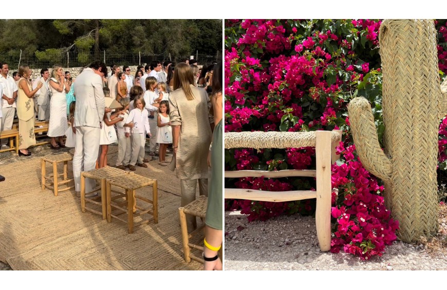 Los bancos de la boda boho chic de Bea Gimeno